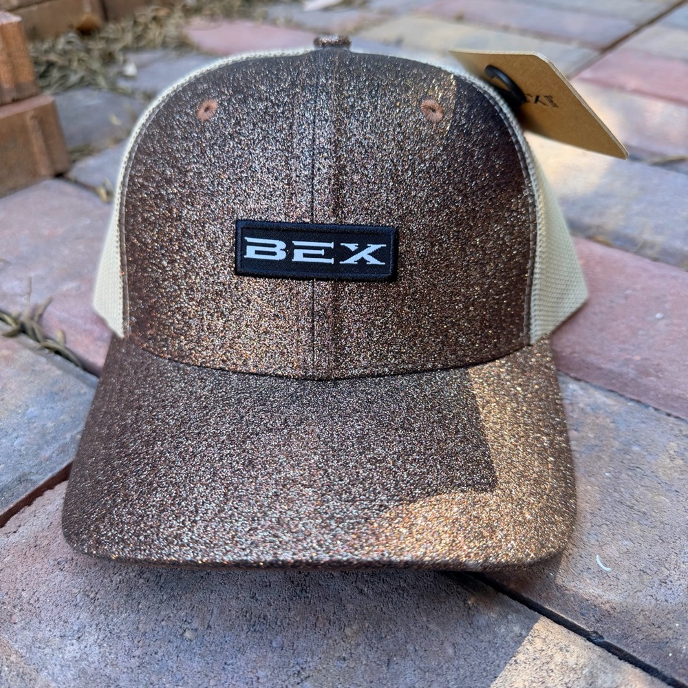 BEX brown glitter snap back‎ hat